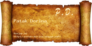 Patak Dorina névjegykártya