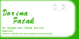 dorina patak business card